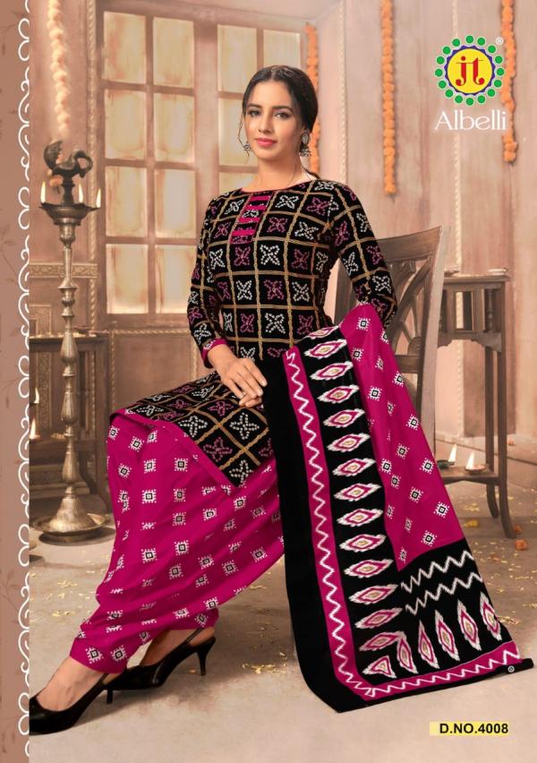 JT Albeli Vol-4 Cotton designer Patiyala Dress Material